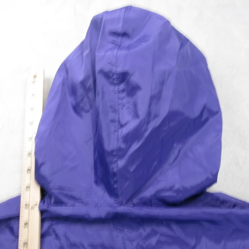 LA Lakers Jacket Mens Small NBA Purple Hood 1/4 Zip Basketball Windbreaker VTG